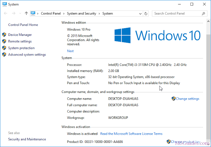 cara activate windows 10 pro