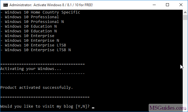 windows 10 activation keygen