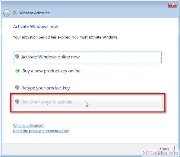 Windows 7 Product Activation Bypass