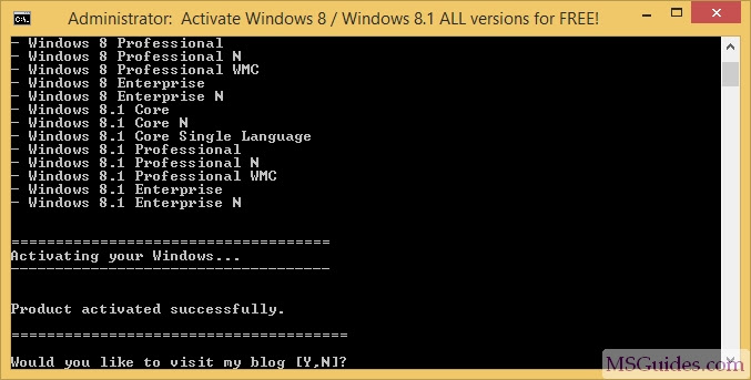 activate windows 8.1 pro without key