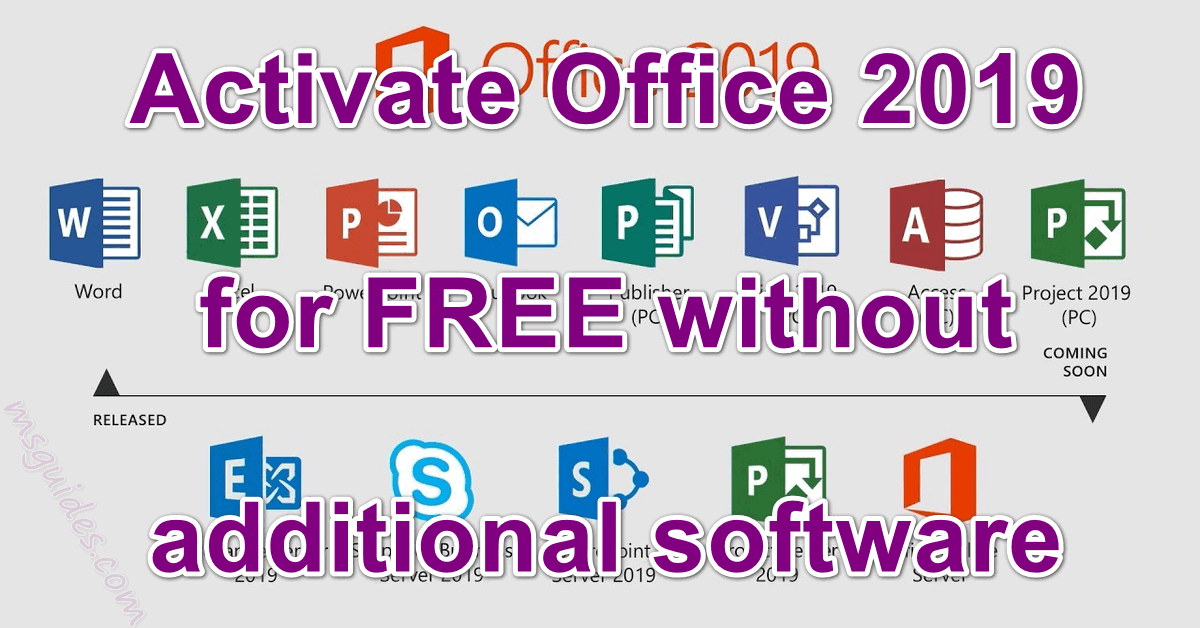 Install and activate office 2019 for free legally using kms license