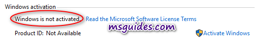 Windows 10 is not activated