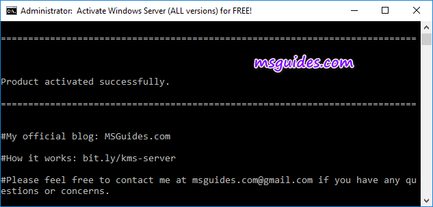 Activating versions Windows Server without a product key - Guides