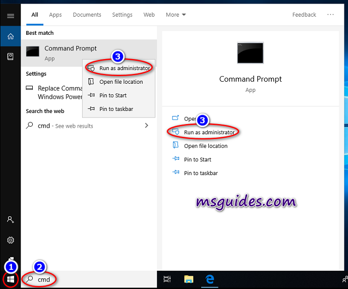 open cmd with admin rights - 2 ways to activate Windows 10 for FREE without additional software
