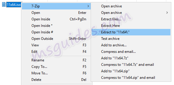 Extract iso image files